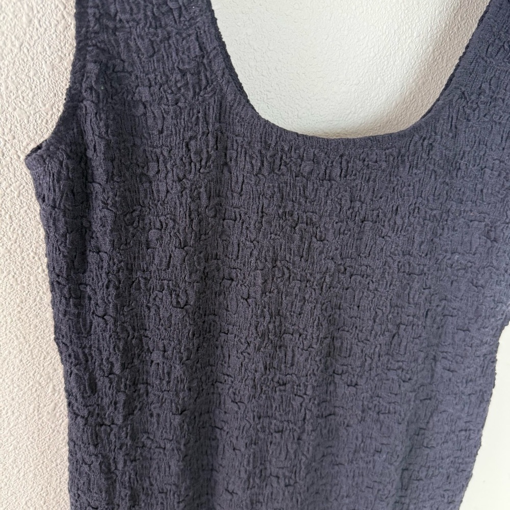 Vince Square Neck Textured Tank Dress Black Business Casual Party Women’s Medium - Picture 4 of 13